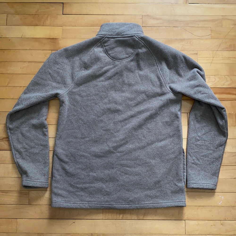 2/$30 L.L. Bean Oatmeal PolarTec 1/4 Zip Fleece Sweatshirt - Picture 3 of 4